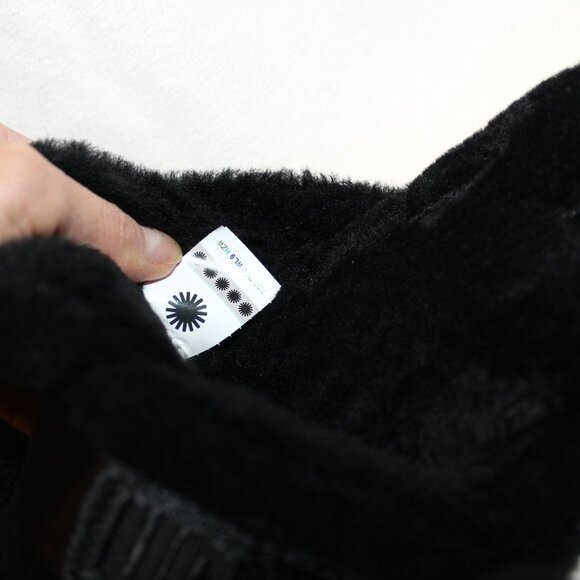 NIB UGG MEN'S FLUFF IT SHEARLING SLIP ON SLIPPERS BLACK - Picture 6 of 6
